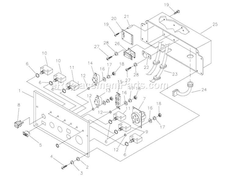 Page A Diagram and Parts List for 1019-1  Briggs and Stratton Generator